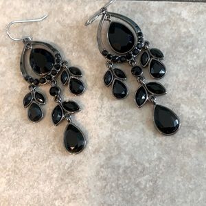 Black costume jewelry earrings